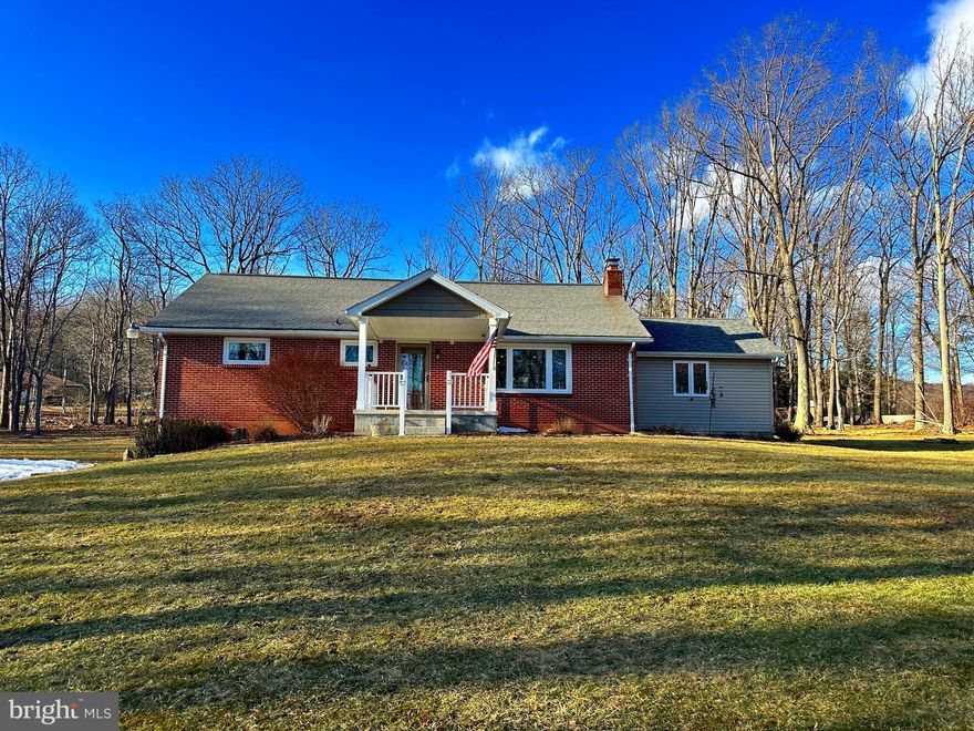 Here is the home you have been waiting for!! This beautiful 3 bedroom 1 bath brick ranch home sits on 1.6 acres on Kemp Drive. It has hardwood floors, an open kitchen/living/dining concept perfect for entertaining.  The kitchen has an island for extra counter space. There is a 2 car built in garage with storage that leads to the basement where the laundry is located. There is a wood stove in the basement and also hookup for a bathroom. It has a walk-up attic with plywood for plenty of extra storage.  Not to mention, the backyard is perfect for summer nights with a deck, concrete patio and a outdoor fireplace.  The windows were replaced 5 years ago, roof is approximately 20 years old and the stove is a year old. 
There is a second one car garage with a storage loft, electric, and a flu if you wanted to add a pellet or wood stove.