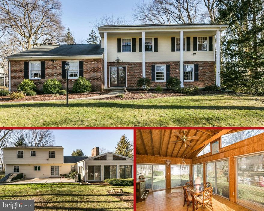 Grand Colonial with stately columns stands proudly on its beautiful corner lot in highly sought after Chartwell. Eat-in Kitchen w/French doors to large Family Room w/brick hearth gas fireplace. Gorgeous Sun Room addition.Spacious Master Bedroom w/private bath. 5 yr HVAC. Excellent schools! Home is in great shape but dated. Estate sale--sold as is. Move in, update over time & make this gem sparkle!