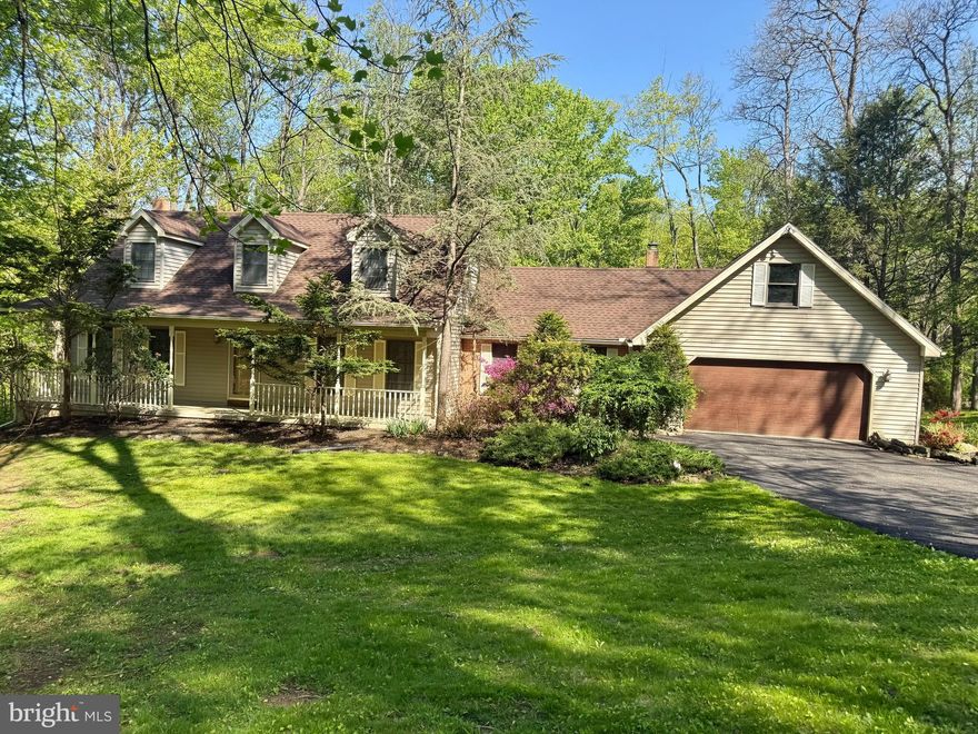 Nestled on over 4 private acres, this charming Cape-style home offers a peaceful retreat tucked
back in the woods, complete with your own scenic pond and tranquil natural surroundings. Step
inside to find a thoughtfully designed layout featuring durable laminate plank flooring
throughout, creating a cohesive feel.
The main level welcomes you with a formal living room, while a formal dining room sits just
across the hall—perfect for gatherings and entertaining. A spacious coat closet and hallway lead
you toward the heart of the home, where the kitchen opens seamlessly into a large family room
highlighted by a cozy wood-burning fireplace. The kitchen offers ample cabinet space, room for
seating, and an abundance of natural light, with doors leading out to the rear deck—ideal for
enjoying the serene outdoor setting.
Also on the first floor, you'll find a convenient half bath, a laundry/mudroom, and a versatile
bonus room with a closet and door—perfect as a potential fourth bedroom, home office, or craft
space.
Upstairs features three generously sized bedrooms, all with great closet space. The primary suite
includes its own private bathroom, while a full hall bath serves the additional bedrooms.
The unfinished basement, heated by coal, provides endless possibilities for future finishing, a
workshop, or additional storage. Completing the home is an oversized two-car garage with attic
access for even more storage options.
Outdoors, your private oasis awaits—surrounded by mature trees, a picturesque pond, and the
soothing sounds of nature. For added peace of mind, the septic system has been recently updated.
If you’ve been searching for a 3–4 bedroom home in a quiet, wooded setting with room to roam,  this property is truly worth a look.