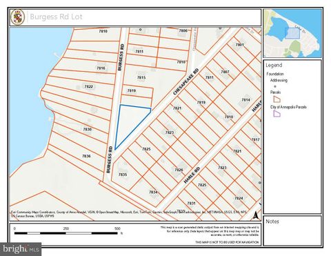 Vacant Land For Sale - LOT 1 Burgess Road<br/> PASADENA, MD 21122