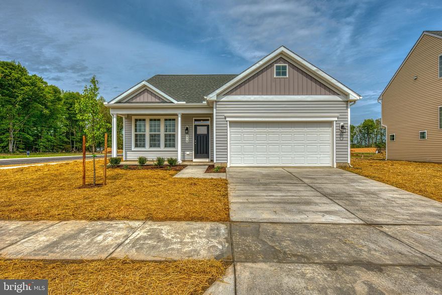 Move In Ready- Stunning all one level living rancher features 3 bedrooms and 2 baths with an open floorplan. The large kitchen with granite and a massive72' island, that flow into the great room which accessesthe 14 x 8 grilling patio   great for entertaining. Walking into this home you will find a flex roomthat could be used for a home office, dining room or play room. As you move thru the home youwill see what makes this plan expansive and functional. When visiting you will appreciate  TheGardens provides convenience at an affordable price, proximity to shopping and dining, andmajor highways. Don t miss this incredible opportunity to live in the newest single-family homecommunity in Caroline County. The Gardens community consists of 62 homesites. There is stilltime to personalize this home and make it yours with your own color selections. Please see SalesManager for details. Ask about our closing cost assistance! Model NOW OPEN. Friday to Tuesday11:00 am to 6:00 pm