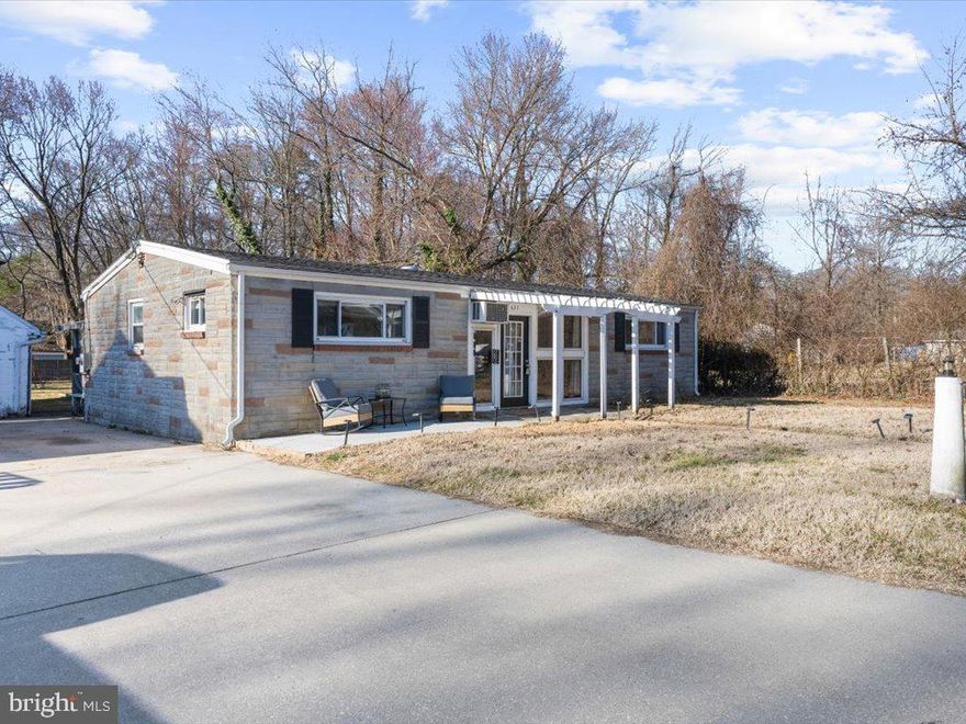 Huge potential in this Stone Haven Ranch home. Sold AS-IS, Cash or conventional financing only. Living room with laminate flooring, spacious eat-in kitchen featuring high end appliances, family sized bathroom with sumptuous tiled walk-in shower, oversized vanity and vessel sink. Front loading washer/dryer. Detached garage with attached shipping container shed/outbuilding perfect for the contractor or hobbyist in your life or simply for extra storage. Spacious, level, rear yard with plenty of space to run around. Revitalize the covered rear porch or spend your summer evenings relaxing on the front patio. Driveway parking for multiple vehicles. Architectural roof new in  2015, mini-split heating/cooling new in  2018. Public water and sewer.