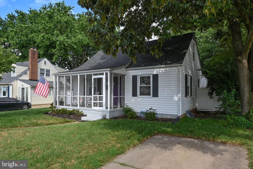 Charming Cape Cod in the heart of Annapolis! Live the Annapolitan lifestyle in the desired water privileged neighborhood of Admiral Heights.  This 3 bedroom, 2.5 bath home is just steps away from the Navy Stadium where you can enjoy fall football games and tailgates! Walk to West Annapolis, home to a wide variety of restaurants and great shopping or hop on your bike and be down at the city dock in minutes. This location has it all!  Upon arriving you will be greeted by an adorable screed in front porch.  Bring your rocking chairs!  The main level boasts a light filled dining room with hardwood flooring, built in shelving with window bench, recessed lighting and beadboard ceiling. Kitchen updated with custom back splash, two toned cabinets and plenty of countertop space for dinner prep.  Relax after a long day in the spacious family room, large enough for multiple conversation and entertaining areas.  Full updated bathroom just down the hall, as well as the primary bedroom with a tastefully upgraded ensuite bath and closet system. Upstairs you will find 2 additional bedrooms with hardwood floors and a 1/2 bath.  The carpeted basement offers extra living space, storage space and  laundry room.  Set up a quiet home office, guest room or a cozy TV watching area. The flat backyard is fully fenced and accommodates the storage shed and maintenance free deck where you can enjoy BBQs with family.  Enjoy the privacy the many large mature trees have to offer.  It’s a great space for all your friends, 2 and 4 legged, to enjoy! Join the voluntary HOA ($40/annually) and take advantage of all the amenities Admiral Height offers such as three waterfront parks, beach access, a boat club, swimming pool/swim club (membership required), community center, and more.  A commuters dream with convenient access to Annapolis, Washington, Baltimore, and BWI airport. Come make this your new home!  *Family room addition 2011/HVAC 2010&11**