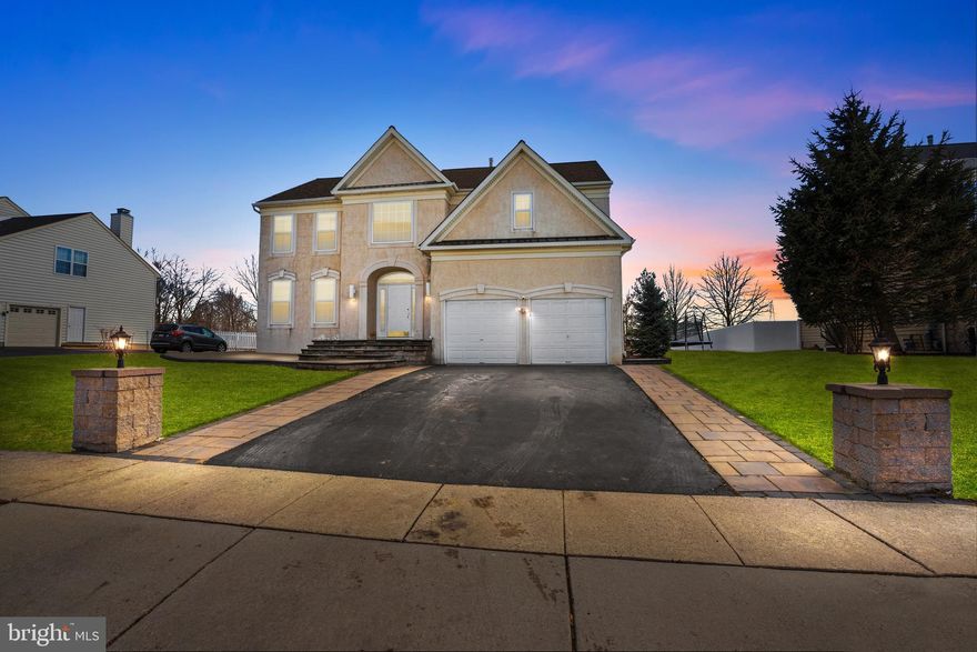 Welcome to this beautiful home in the highly desirable Belmont Ridge neighborhood of Bensalem, known for its award-winning community appeal and convenient location. Step inside through a spacious foyer that opens to an inviting layout designed for both comfort and entertaining. The main level features a bright family room, formal dining area, and an open kitchen with newer appliances and sliding doors leading to a brand-new oversized deck—perfect for gatherings and outdoor enjoyment. The living room showcases a dramatic cathedral ceiling enhanced with abundant LED lighting, creating a warm and elegant atmosphere. Upstairs you’ll find four generously sized bedrooms, including a primary suite with its own upgraded full bathroom. Hardwood flooring runs throughout the entire second floor, which also includes an additional full bath. The home continues to impress with a fully renovated, approximately 1,600 sq ft finished basement, complete with a modern kitchenette, bedroom, full bathroom, and dedicated office space. Double sliding doors provide direct access to the backyard via cement steps—ideal for extended living or guest accommodations. Outside, enjoy a huge backyard featuring a large modern 2025 deck, cozy gazebo, and spacious storage shed. Just beyond the yard is a large private park with walking trails, playgrounds, and soccer fields—perfect for families and outdoor enthusiasts. Major updates include a roof approximately three years old and front pavers installed about two years ago. Location is unbeatable—situated near the junction of Route 1 and the PA Turnpike, with easy access to public transportation and shopping. The home is within walking distance to the Neshaminy Mall and bus stop and close to popular destinations including LA Fitness, Target, Aldi, CVS Pharmacy, Barnes & Noble, and The Home Depot. This is a rare opportunity to own a spacious, updated home in one of Bensalem’s most convenient and sought-after locations. Don’t miss your chance to own this beauty —schedule your private tour today!