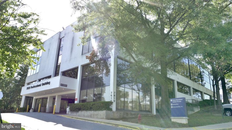 JUST REDUCED - BACK ON THE MARKET!! PROPERTY ON THE GROUNDS OF THE ADVENTIST HOSPITAL. ATTRACTIVE AND FULLY RENOVATED MEDICAL OFFICE A CONDO WITH 1253 SQ.FT.  THIS BRIGHT AND SPACIOUS CORNER OFFICE, HAS VIEWS OF THE COURTYARD.  IT CONSIST OF THREE (3) EXAM ROOMS, TWO (2) PRIVATE OFFICES AND (1) RECEPTIONIST OFFICE, LARGE WAITING ROOM AND RECEPTION AREA, 1 BATHROOM, KITCHENETTE AND A SIZEABLE STORAGE ROOM.  THE SUITE IS IN AN EXCELLENT CONDITION AFTER BEING COMPLETELY RENOVATED FROM FLOOR TO CEILING IN 2020.  CONVENIENT ACCESS BOTH FRONT AND SIDE ENTRANCES TO THE BUILDING. 
WASHINGTON ADVENTIST MEDICAL CENTER IS LOCATED ON THE GROUNDS OF WASHINGTON ADVENTIST HOSPITAL IN TAKOMA PARK.  DON'T MISS OUT ON THIS OPPORTUNITY TO BE RIGHT NEXT TO THE HOSPITAL.