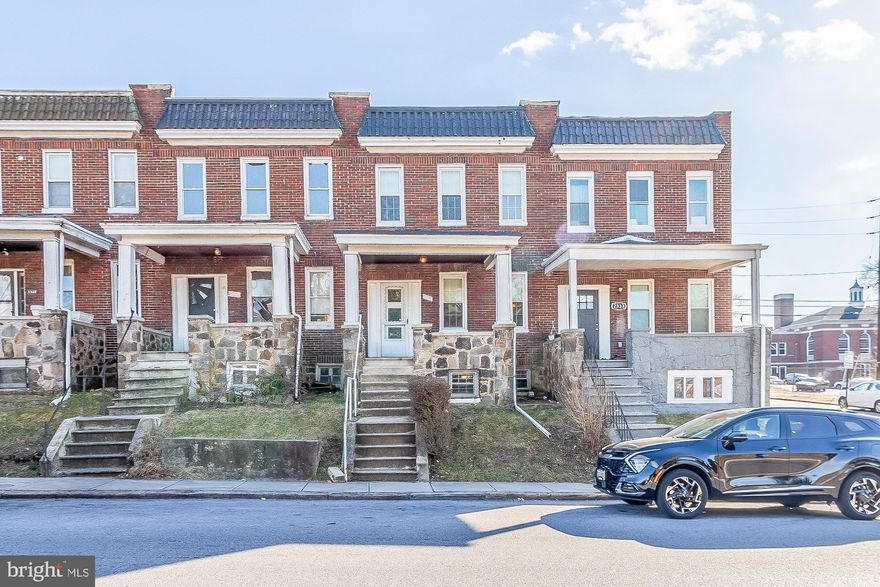 This house is priced to Sell!!
Great family home or great Investment Property!!  Investor can get up to $1900/per month in rental income, immediately.  This beautiful townhouse is located just one (1) block from Coppin State University. The 3 bedroom, 1 1/2-bathroom beauty is move-in ready, featuring   wall to wall carpet, a fully renovated kitchen, breakfast nook, and central heating and A/C.  As you enter the 1st floor, you will be greeted with a spacious living room with a Mediterranean archway that leads you to the formal dining room. Exiting the formal dining area, you will enter the breakfast nook that sits right outside the fully renovated kitchen with stainless steel appliances. Upstairs you have 3 bedrooms and one full bathroom.  The master bedroom is 17 feet by 10 1/2 feet.  The second bedroom is 12 feet by 9 feet. Third bedroom is 12 feet by 7 1/2 feet and gives way to a cozy rooftop deck that is just perfect for anytime enjoyment.   The second-floor bath is renovated with a bonus skylight.  This townhouse also has a fully finished basement with a half bath.  The basement also includes a separate laundry room with a stackable full-size washer and dryer and utility sink.   This Baltimore City gem is a must see.  Don't wait! Make this your home today.
