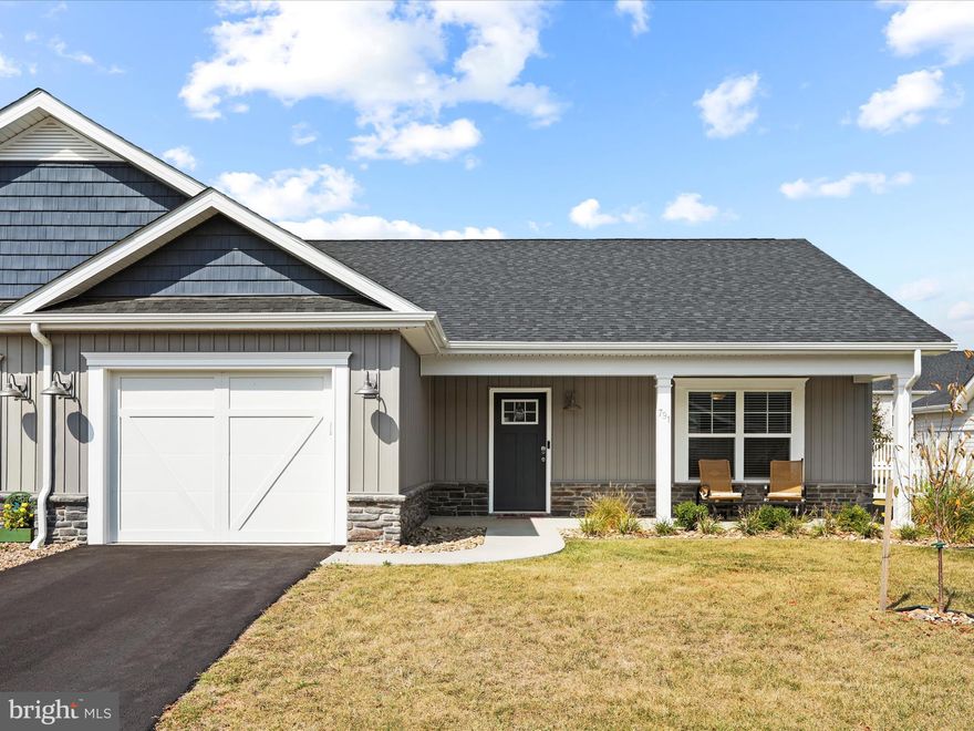 This beautiful home is just over a year and a half old and ready for its new owner(s)! From the moment you walk through the front door, you’ll appreciate the open floor plan of this nearly 1,400-square-foot home, featuring a split-bedroom layout that provides privacy for both the owner and guests.

The primary suite includes an ensuite bath with dual vanities, a 5-foot walk-in shower, and a spacious walk-in closet. The kitchen is beautifully designed with quartz countertops, a ceramic tile backsplash, and GE appliances.

Enjoy relaxing evenings on the 12' x 10' screened-in rear porch — perfect for unwinding or entertaining. The oversized one-car garage (13'2" x 20'8") offers additional storage space, including both a storage closet and a mechanical closet.

Conveniently located close to shopping, dining, and just minutes from major commuter routes, this home truly combines comfort, style, and convenience.