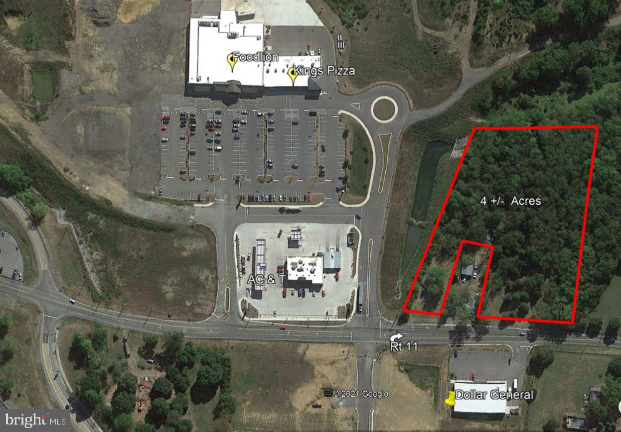 4 Acres Commercial Lot located on Rt. 11/Williamsport Pike adjacent to many other retailers. 8,500 cars per day.