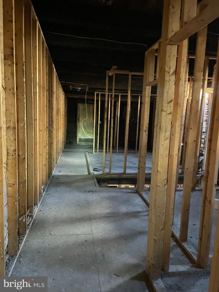 End of group large row home in need of rehab - calling all investors! Some electrical and framing has been installed. Property is cleaned out and ready for renovation. Solid home in need of walls, floors, mechanicals, kitchen, bath, etc. A blank canvas ready to complete!