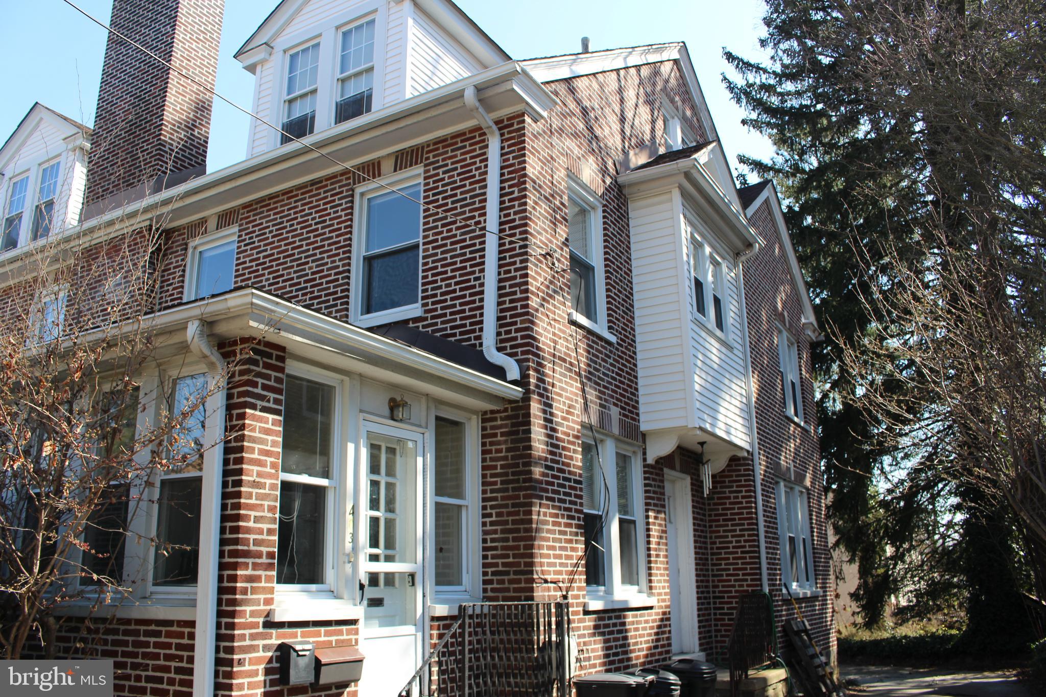 A lot of house! Enter through a heated sunroom for all year-round use. Warm and cozy Living room with Fireplace. Large separate formal Dining Room, Kitchen with Breakfast Room, with exit to rear. The Second Floor has two (2) Large Bedrooms with a large full Bathroom. Den/office to staircase to Third Floor with Two (2) Bedrooms and Powder Room. Hardwood floors throughout. Full basement with Washer/Dryer and plenty storage space. Rear exit. On Street Parking as Driveway access limited (except for unloading groceries, etc). Garage Apartment is tenant occupied and has primary use of driveway. Close to Everything. Tenant is responsible for all Utilities. Heating system at property converted from Oil to Gas. Availabile for occupancy 7/1/25. Pet negotiable on case-by-case basis, with pet fee.