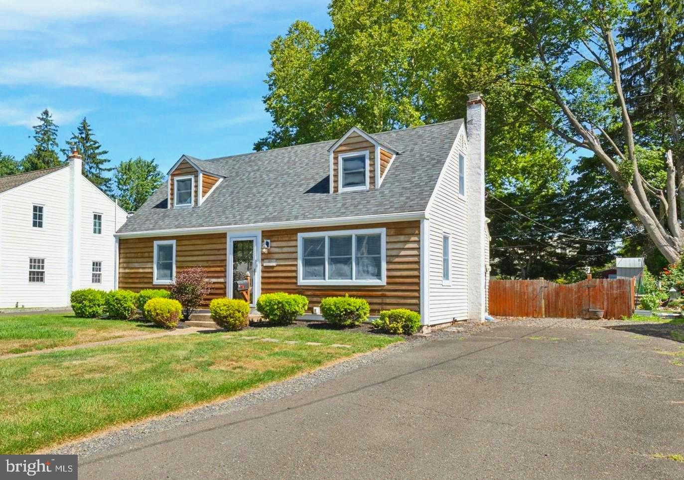 Beautiful 3 Bedroom 2 Bathroom Cape Cod in a spectacular Hatboro/Upper Moreland Township Neighborhood! Nice touch with the newer 6-inch beveled cedar siding front! Gorgeous & Very Spacious fenced in back yard with a newer large 16 x 12 included shed! Nice size Back Patio, perfect for entertaining, with installed Pergola Overhang with ceiling fan & custom-built wall cabinet for a flat screen TV! Beautiful Living Room with newer luxury vinyl plank flooring, crown molding, built-in shelving & 6 installed LED High Hat modern style lighting. Nice size Eat-in kitchen with modern white cabinetry, recessed lighting and beautiful ceramic tile flooring! High Quality sliding glass doors lead to the beautiful backyard oasis! The Main floor has 2 spacious Bedrooms and a Beautiful full Bathroom with pedestal sink, tile flooring & tub/shower. Glass Bi-fold doors lead to the 2nd floor level with a large 3rd Bedroom & built-in shelving! The 2nd level also has a full bathroom with shower stall, sink & toilet! The partial basement has a laundry area & large crawl space for extra storage. Plenty of parking for this home with the oversized driveway! Close proximity to restaurants & shopping. Just a short drive to the Borough of Hatboro & Septa Trains! Nice curbside appeal!! Hurry before it's gone!
