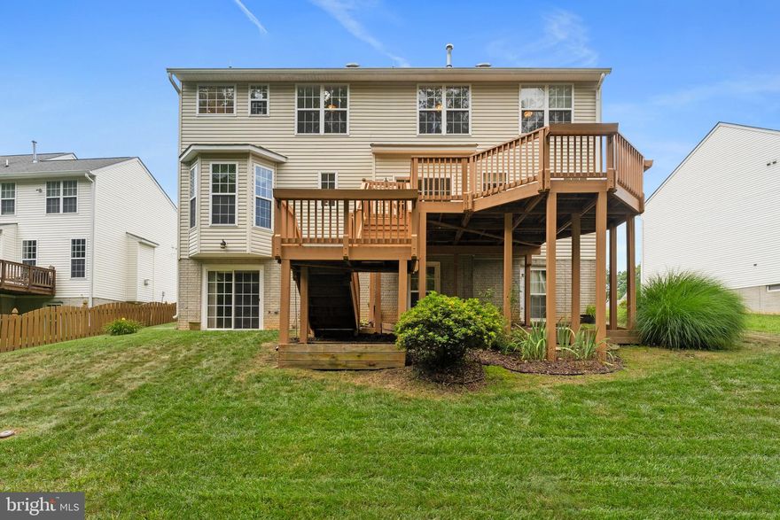 UPGRADES AND REPAIRS CURRENTLY FOR DECK, SO PLEASE BE CAREFUL. RECENT PRICE IMPROVEMENT FOR This beautiful and private 4BR 3.5 Bath home in a sought-after community of Salem Fields is fresh and ready for the next family.   Lots of large rooms and plenty of space to grow. The kitchen is centered in the home and has nice appointments.  The main level family room has a gas fireplace for those chilly nights, and the living room is also large to hold the unexpected guests or can accommodate for the Thanksgiving holiday coming soon.  This house has a full walk out lower level and a huge great room for what you wish to do.  The lower level also has room for the 5th to code bedroom if needed and a full bath.   The second level owner's suite offers a vaulted ceiling and a custom closet.  The Bath is full size with 2 personal sinks and cabinets with a tub and shower.   Outside there is a main level exit to a large deck with stairs to the bottom.   This is a one owner home that was gently lived in.   Don't miss this one as it will sell fast!