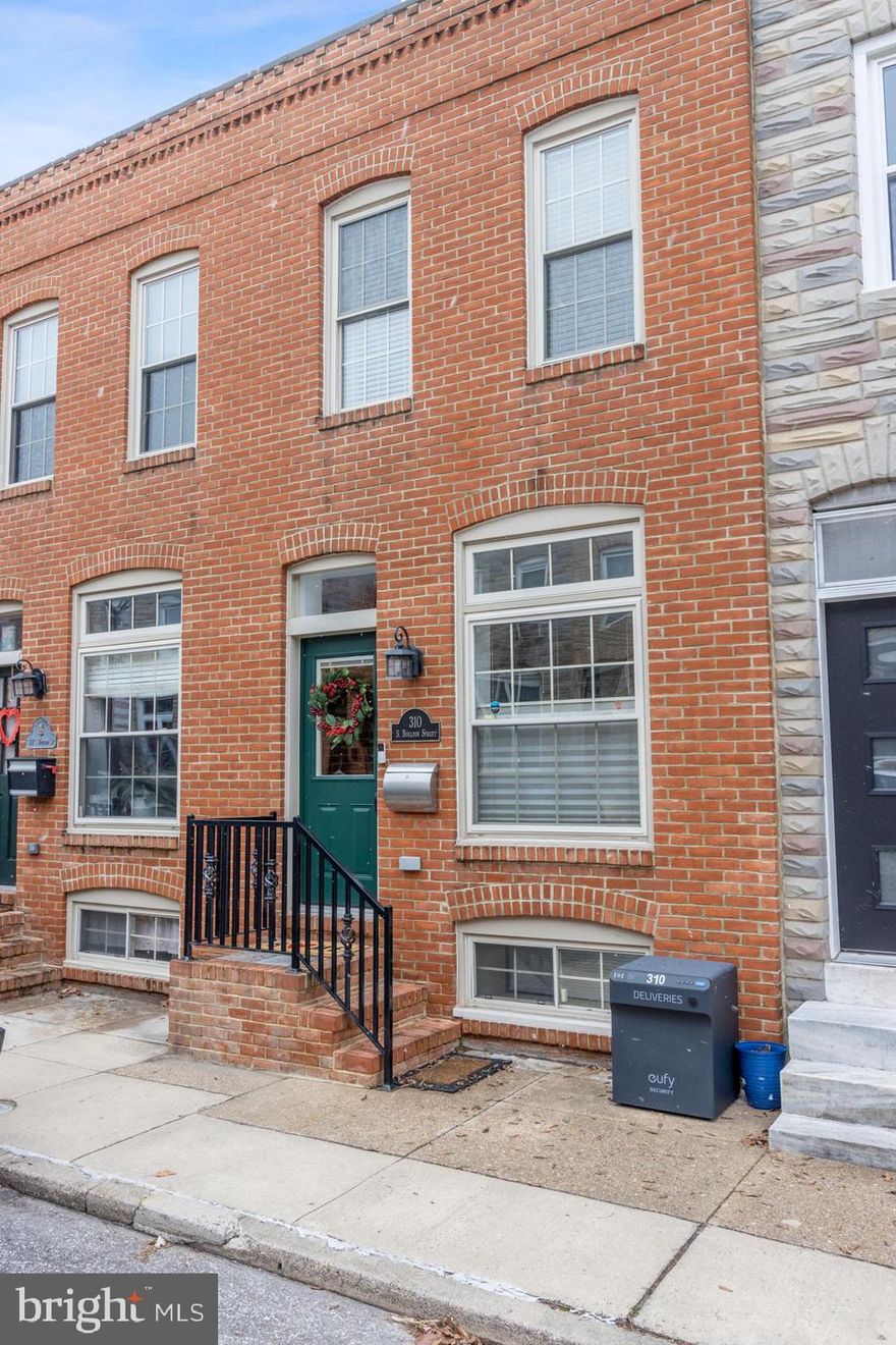 Offer Deadline:  Seller is asking for highest and best offers by 5pm Monday January 22nd,2024.

This fabulous Patterson Park home with PARKING is a clear winner with tons of style and upgrades.  The moment you walk through the front door you will love the open layout, the gleaming hardwood floors, the crown molding and the natural light.  The living room area is spacious with a huge window and a mix of modern charm and original character in the crown moldings and the exposed brick wall.  The kitchen is updated in a way that will impress any cook with upgraded modern cabinets, beautiful granite counters, stainless appliances and a breakfast bar.   There is also a separate dining area that offers you a perfect space to hang out, enjoy your meals and keep the cook company.  This home also has a half bath on the main level for all of your guests.  When you head upstairs you will see a modern laundry area,  two large bedrooms and two full bathrooms.  The rear bedroom has a large closet and a full bathroom with spacious shower.  This bedroom is currently used as a sitting room and also offers access to a spacious rear deck for you to enjoy the outdoors and your morning coffee.  The  front bedroom has raised ceilings, crown molding and beautiful wood floors, plus easy access to the hall bathroom with its spacious tub.   Then head downstairs and check out the finished basement with storage area in the rear..  The basement could be a great rec room,  home office,  play area or more.   This house and its open layout is a perfect place to make yourself at home, to relax and chill or to entertain guests.   Plus, as a huge bonus, out back you have your very own parking pad, which is a must for making city living easy.  This is a prime location and central to everything you need: shopping, restaurants, bars, Patterson Park, Canton, Fells Point plus  easy access to 95, 895 and 83.  HVAC is new (2022) with ten year warranty.  Front and rear doors new (2023).  Sump pump new (2023).