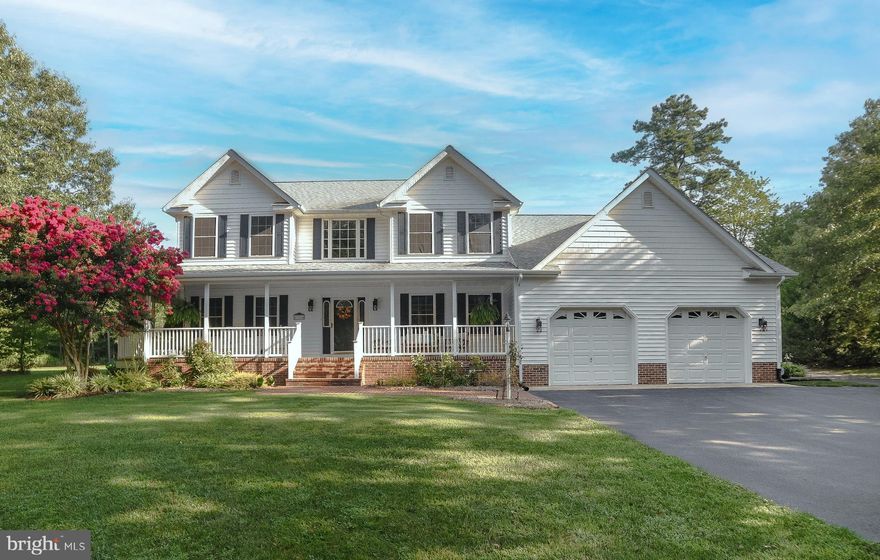 Welcome to 43164 Gum Spring Drive. If you are looking for privacy and serenity, you have found it in
this great home on 2-acre lot with a pool and hardscape yard areas. As you pull in the driveway
notice the tree lined yard that gives you privacy from neighbors and traffic on this cul de sac road.
You will find parking for at least 10 vehicles including an RV. When you walk up the brick sidewalk to
the front door, notice the wrap-around porch that takes you to a screened in porch and the back
yard. A custom 45x24 brick patio is attached to the house with multi landings, retaining wall, seating,
lighting, brick and granite wet bar and gas grill area. The in ground 18 x 36 saltwater pool is entirely
fenced in 66x96 with a 11x16 pool building. The pool area has a partially shaded entertainment area
and a 48x44 lighted patio.
There is an attached two car oversized garage and a detached two car oversized garage to the right
side of the house. The detached garage is 24x36, fully insulated, with an 8x24 concrete entrance
apron and a 14x18 workshop. The detached garage has 3 insulated roll up doors, electric heat
throughout, and the upstairs is an open space, dry walled and painted with partial trim and power
available throughout.
On the main floor of the house, you will find a carpeted office/sitting room and hardwood flooring in
the game room, sunroom and living room. The living room has a pellet stove insert. The kitchen has
tile flooring, stainless steel appliances, built-in microwave, Viking professional gas range, high
volume Viking exhaust fan, granite tops, center island, lighted walk-in pantry, recessed lighting and
dining area. On the main floor you will also find a powder room and large laundry room with a full
size washer and dryer. All main floor rooms have ceiling fans. On the second floor you will find 3
large bedrooms and a large primary suite. The primary bath has a large shower and Lasco Jacuzzi
tub. The primary suite has 2 walk-in closets and a sitting area. The 3 bedrooms have a large shared
updated bath. All upstairs rooms have ceiling fans. Please review documents for a detailed list of all
the upgrades and features too numerous to list.