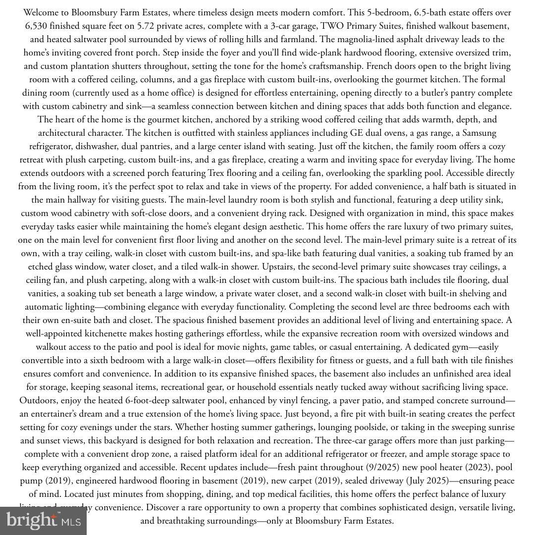 BLOOMSBURY FARM ESTATES - Residential