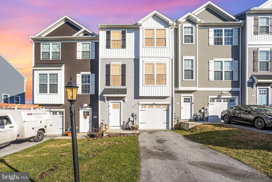 OPEN HOUSE Saturday 12/13 and Sunday 12/14 from 1-3! 
Don’t miss this updated townhome in desirable Brookside Heights! The main level offers an open, light-filled layout with new flooring and a modern kitchen featuring an island, granite counters, pendant lighting, and a Samsung Smart Fridge. Step outside to your Trex deck, perfect for relaxing or entertaining. Upstairs, the primary suite includes a private bath and walk-in closet, along with two additional bedrooms, a full hall bath, and convenient laundry. The finished lower level adds even more living space with a 4th bedroom, a half bath, and walk-out access to the covered patio and backyard. The home is freshly painted throughout and feels bright, clean, and move-in ready. Enjoy a great neighborhood while staying close to shopping, dining, and just minutes from Codorus State Park and Lake Marburg. HOA only $240/year!