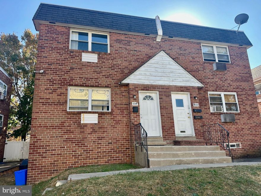 Great oppoprtunity for a user or investor in desirable Mt. Airy neighborhood. This brick twin features two one bedroom units in good condition. Each unit has a bright living area with large closet, spacious bedroom with laundry hookup, full bathroom, eat-in kitchen and seperate electric panel. The large basement, with back entrance, provides great storage space. The first floor unit is currently occupied. Newer hot water heaters and heaters. Convenient location and both off and on street parking.