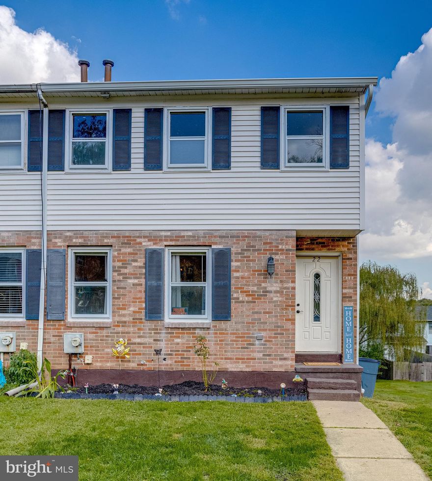 Well maintained end unit townhome with 1600+ finished sq footage of living space.  Family room features vinyl flooring, a fireplace, and french doors that open to a deck. 3 bedrooms, and 2 full baths on the 2nd level, as well the washer and dryer.  Lower level has 2 unfinished rooms perfect for storage, and a large finished room with vinyl flooring, and sliders opening to a concrete patio.  All appliances included!