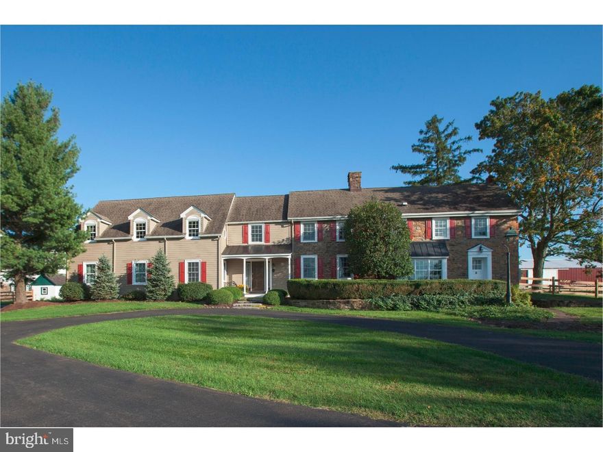 Seller is serious- this is the time to move -Central Bucks Schools-11+ Acres of gorgeous land with everything you'd want for privacy, entertaining and potentially working off a property-Re-purposed and Trendy 1700's Farmhouse, barns,large over-sized garages and bring your toys or animals-indoor lighted riding arena. Recently fenced paddocks & pastures. Spring fed pond with spring house, bank barn with horse stalls and upstairs hayloft-or great party space, run in sheds, upstairs garage office, Updated septic for main house- built in Generator!! Updated bathrooms,Granite & tile in kitchen,lighting, multiple replaced windows, all weather porches, HVAC,updated electric in house and bank barn,water filtration for main house, security system, tile around pool/spa redone, Seraph Mane Farm is re-vitalized and the barn is ready! The pictures and location describe it best.