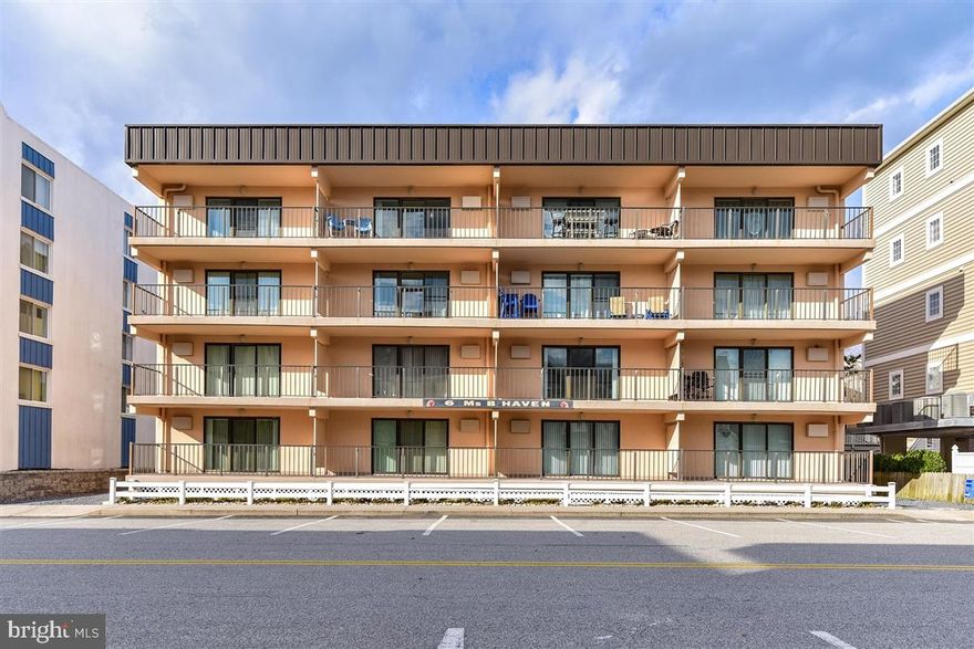 Beautiful unit in sought after uptown location. Gorgeous ocean views and southern- exposure . Low condo fees that include basic cable in a well cared for building with plenty of parking.  Immaculate beach home that has been freshly painted, new luxury vinyl flooring,  newly replaced stainless steel appliances . Move in ready.  Call for your tour today!