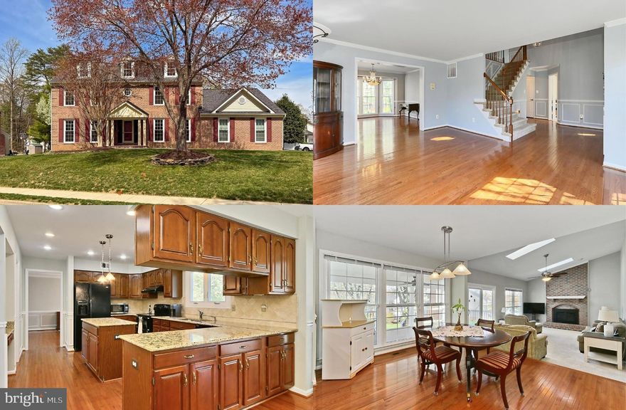 Nestled on a premium .36-acre corner lot in the highly sought-after Fairfax Station, this impressive 4,091 sq. ft. "Berkeley" model offers 4 bedrooms, 3.5 baths, plus 2 additional non-legal bedrooms in the fully finished lower level, providing ample space for guests, a home office, or a gym. Featuring a stately brick-front with a custom walkway and porch entrance, two-car side-loading garage, a stunning 600 sq. ft covered Trex deck backing to trees, and NO HOA, this home is a rare find! Step inside to discover an inviting floor plan filled with natural light, gleaming hardwood floors, extensive custom moldings, high ceilings, and thoughtful updates both big and small throughout. ****** A grand two story foyer welcomes you as rich hardwood flooring flows into the formal living room where floor to ceiling windows on two walls fill the space with natural light. The adjoining formal dining room is accented by a large bay window area, wainscoting, and a shimmering chandelier adding elegant flair. The spacious kitchen features gleaming granite countertops, custom tile backsplashes, an abundance of raised paneled cabinetry, a center island, built-in desk, and quality appliances including a smooth top range with double ovens and a newer dishwasher (2023). The light filled breakfast room is ideal for daily dining, while the sunken family room beckons with a soaring vaulted ceiling with skylights and a floor to ceiling brick gas fireplace that serves as the focal point of the room. Here, sliding glass doors open to the covered Trex deck with steps to the lush yard backing to trees, perfect for indoor and outdoor entertaining and simple relaxation. Back inside, a library/home office, chic powder room with granite topped vanity, and a laundry room with cabinets complement the main level. ****** Ascend the stairs to the primary suite boasting a stunning cathedral ceiling with display ledge and lighted ceiling fan, plush carpeting, and luxurious updated ensuite bath with a dual sink vanity, sumptuous soaking tub and a frameless glass enclosed shower, all enhanced by spa toned tile with decorative inlay. Down the hall, three light filled bedrooms, each with lighted ceiling fans, share access to the renovated hall bath (2023) with a granite topped vanity and tub/shower with custom tile. ****** The fully finished lower level provides plenty of additional space for living with a spacious multi-area recreation room with built-in bookcases, recessed lighting and sleek wall sconces. A kitchenette, added in 2016, with a brand new faucet, along with an additional full bath adds convenience for entertaining or multi-generational living. Two additional bonus rooms provide versatile space to meet the demands of your lifestyle. The home is also equipped with central vacuum, a Bose 5-speaker surround sound system, and a satellite dish, and an additional refrigerator and freezer in the basement convey. ****** Major system upgrades provide peace of mind, including a new roof (2020, warranty conveys), windows (2018, warranty conveys), HVAC and humidifier (2016), water heater (2014), sump pump (2023), and washer/dryer (2022/2024). ****** Commuters will love the easy access to Fairfax County Parkway, Route 123, I-95, and the Lorton VRE station, making travel to D.C. and surrounding areas a breeze. The home is located in the highly rated Silverbrook Elementary, South County Middle, and South County High School pyramid, ensuring top-tier education opportunities. Nearby, enjoy a wealth of shopping and dining options at Lorton Marketplace, Springfield Town Center, and Fairfax Corner, as well as parks, golf courses, and outdoor recreation. If you're looking for a fabulous home built with elegance and style in a spectacular location, it awaits you here!