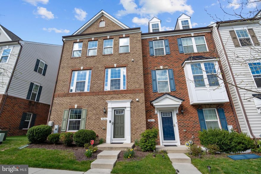 Welcome to 9436 Ballard Green Drive. This end unit two car garage townhome has a modern open floor plan including 4 bedrooms, 2 full bathrooms and 2 half baths with gleaming hardwood floors. The main level features a gourmet kitchen with a large center island for large family gatherings. Stainless steel appliances, granite counters, double ovens and plenty of cabinet space.  Owner’s suite offers plenty of room, a walk-in closet and a soaking tub.  Two additional bedrooms, a hall bath and laundry room that complete the second level. Also brand new carpet. Let's not forget the lower level bedroom that can be used for a game room or any room of your choice. Lovely deck for your outdoor entertainment. You don't want to miss this opportunity to live in Ballard Green. It won't last long!