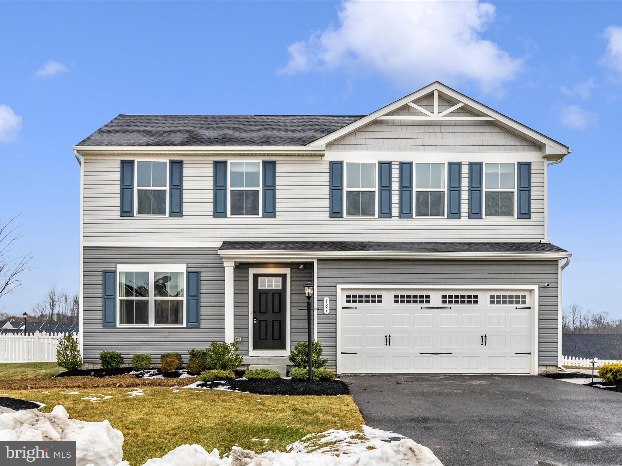 Welcome to the Cedar Model Home at Cardinal Pointe!! This 4 Bedroom- 2.5 Bath home has never been lived in. Enter into the foyer which leads into the Great Room/Family Room, which flows into the Kitchen.
Kitchen features a spacious Granite Island, Stainless Appliances, White Cabinets, Granite Countertops.
Dining Area also. Then follow the Hallway back to the Powder Room and Flex space for an office/hobby,
or a playroom. On the Upper Level you will find the Primary Bedroom has a huge walk in closet, spacious area, and a Private Bath with a Roman Shower and Double Sinks. Upper Laundry room includes the Washer and Dryer. The Lower Level has a Full Bath Rough-in. Plenty of space to finish and make it your own. Fenced in backyard and a Large Deck. Great location close to I-81, Shopping and Restaurants! REDUCED $10,000!