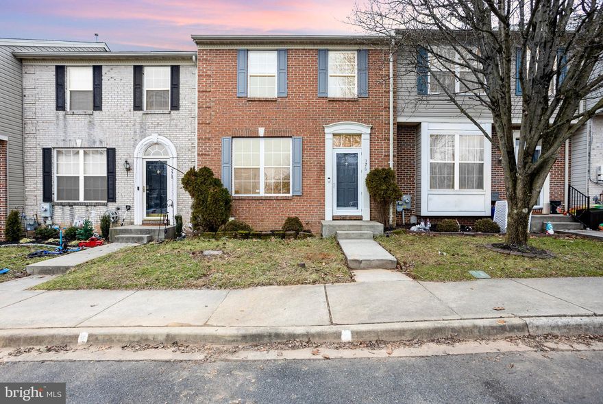 Located in the convenient Constant Friendship community, this stunning brick-front home is a true gem. Located just moments from I-95, this property offers easy access to major routes while maintaining a peaceful atmosphere on a quiet cul-de-sac. Recent updates include new carpeting in the Primary Bedroom. New Roof Installed in October 2023, complete with a 15-year warranty, ensuring peace of mind for years to come. New gas furnace & central air conditioning system installed in 2021. Other key features include: hardwood floors in the living room & bedroom 2.  A fenced yard, a deck with steps leading to a gorgeous open area, and a walkout basement to a cozy patio. The kitchen features a center island, 42-inch cabinets, and direct access to the deck, perfect for entertaining and enjoying summer dinners. The basement rec room is finished with tiled floors and includes a renovated full bath, a fireplace, & a walkout to the patio, offering extra space for relaxation or entertainment. Note this townhome does not directly back up to another home, providing a sense of privacy. This home, boasting over 1,700 sq. ft. of living space, features an open floor plan with hardwood floors, offering both luxury and comfort. The spacious kitchen is a cook's delight, opening up to a deck that overlooks a fenced yard and a beautiful open area, ideal for family gatherings or quiet evenings. The finished basement is complete with a full bath, fireplace, and direct access to the patio, making it perfect for a family room, home office, or entertainment space. Schedule your showing today!!