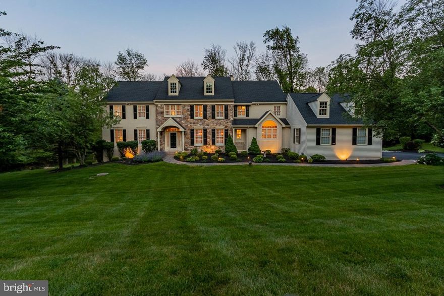 WOW!  This expansive Main Line estate home will take your breath away.  Located in the well renowned Whitehorse development, which boasts large lots, tree lined streets, and even offers neighborhood activities if you so desire to join in!  What will you LOVE about this home?  Interiorly located away from any outside street, completely private lot, with a lovely flat back yard backing up against the woods; in law suite or au pair suite potential located on both the main level with the first-floor bedroom/full bath AND the light and bright walk out ground level with bedroom/full bath!  Your much needed in-home office space is here on the main level, tucked away near the powder room for professional privacy; expansive bedroom sizes; spa like master suite bathroom you will never want to leave; and the Kitchen?  This kitchen space is a chef and entertainer’s dream: all new high-end cabinetry with dovetail and self-closing drawers, gorgeous granite counter tops, expansive island you rarely see in newer homes; plenty of room for your favorite large barn table and chairs; and it opens up to the all season sun room, which brings the glorious outdoor beauty gleaming through to your kitchen space.   Other features our current market demands, you HAVE in this home:  Open Great Room to kitchen; large dinning and living space that can be utilized in different ways; NEW ROOF; FINISHED WALK OUT LIGHT AND BRIGHT BASEMENT; FRESHLY PAINTED; UPGRADED; METICULOUS AND TRULY MOVE IN READY.
 Fear Stucco?  Fear not.  This home has had an invasive stucco inspection test completed, and remediation done where needed. Note, in Whitehorse, the builder has had minimal stucco issues, as the means and methods used were above board (including foam board substrate, extra kick outs, etc.) 
Set your tour appointment today!