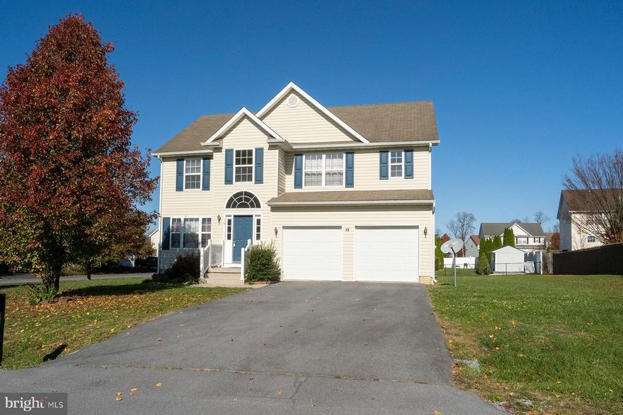 This well maintained 3 bedroom, 2.5 bath Colonial with attached 2 car garage on a corner lot is move in ready and shows well.  The light filled two story foyer welcomes you into the house.  The dining room located off the foyer has direct access to the large kitchen. The spacious kitchen has an adjacent eating area and opens to the two story living room.  Bedrooms include a large primary bedroom with an en-suite bathroom which includes a separate shower, soaking tub and a second walk in closet.  Down the hallway, which looks over the living room, are two bedrooms with a shared guest bathroom. The laundry is conveniently situated on the bedroom level.  Located in the  Summer Hill community next to the Air National Guard Airport in Martinsburg, WV this house is close to Rt. 9, I-81, the  MARC train, shopping and restaurants, hospitals and local employment centers.   
Space in the unfinished basement is used for storage of the owners furniture and personal items during the term of the lease.  The area is clearly defined. Tenant may use the remaining space for storage.  
No smoking. No pets.  Renters Insurance, first months rent and security deposit are due at signing of the lease.  The tenant application is online through RentSpree.  Cost for each person over 18 is $38.00