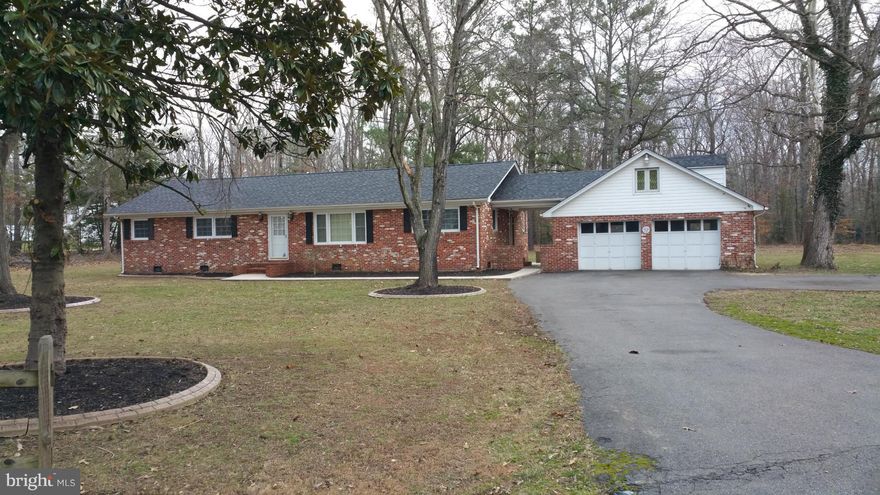 One Story Living in La Plata! 3 Bedroom, 2 Full Bath Rambler on a Private 2.5 acre lot that backs to Woods. Large Back Yard with Concrete Patio partially covered, Perfect for Entertaining! Circular Driveway leads to Detached 2 Car Garage, with Covered Breezeway to house and Huge Storage Space above garage. Private Well and Septic and No HOA! Required credit Score of 650 or above.