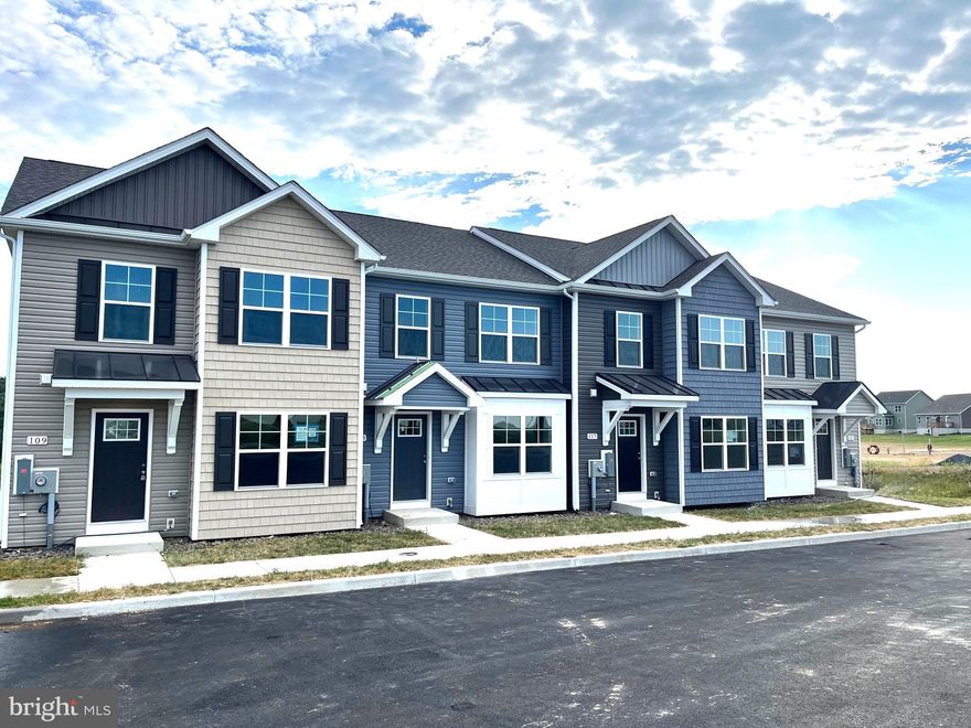 Under Construction.  3 bedroom, 2.5 bath 2-Story town homes featuring spacious room sizes, luxury vinyl plank flooring in main living areas, Bump out in main level family room, and kitchen with island, granite countertops, and pantry.  The Primary Bedroom has walk in closet and full bath with double vanity and tile shower w/ glass door.   All homes come with natural gas heating system and brick accents on front.   10x12 Rear deck included and builder pays 3% closing assistance.  Photos are similar construction