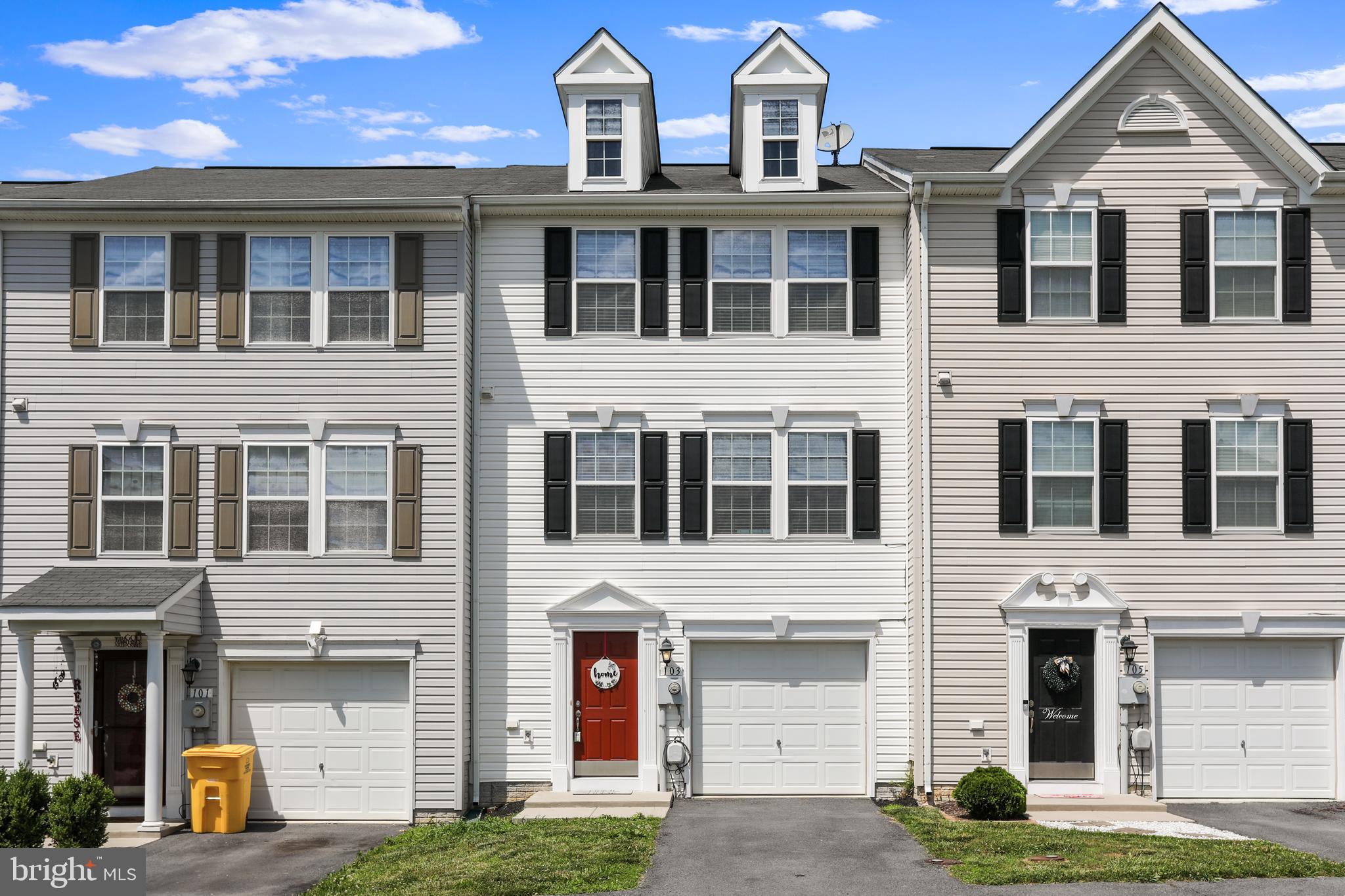 Price reduction to reflect current market conditions! Welcome home to this beautiful well maintained 3 story townhouse! This move-in ready townhouse has new flooring and fresh paint throughout. It features an eat-in kitchen, 3br, 2.5 baths, attached garage, unfinished storage space in the basement, and new water heater! Excellent location, minutes from I81, Rte11, and Rte 9 bypass. This home also has no homes behind it, which gives additional privacy!