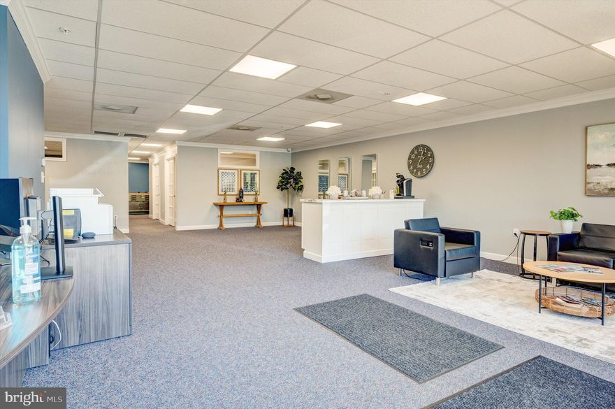 $1,700.00 per month for entire suite (excluding property manager’s area)
Shared Professional Office Space. All-inclusive professional shared office space ready for you to move in, just bring your laptop. Suite 6 - 1,700 SF of all-inclusive shared office space - $950.00 per month for a single office (2 available) or $1,700.00 for entire shared suite with reception desk. Rent includes furnished office space (furniture included), Use of Reception Area, Restroom, Conference Room, Break Area, Wi-Fi, Wi-Fi Laser Printer, Electric, Heat, Air Conditioning, Water, Sewer, Property Taxes, Office cleaning and CAM. Other occupant is a Real Estate Broker & Property Management Company.