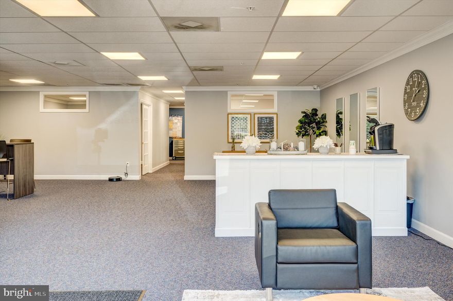 $1,700.00 per month for entire suite (excluding property manager’s area)
Shared Professional Office Space. All-inclusive professional shared office space ready for you to move in, just bring your laptop. Suite 6 - 1,700 SF of all-inclusive shared office space - $950.00 per month for a single office (2 available) or $1,700.00 for entire shared suite with reception desk. Rent includes furnished office space (furniture included), Use of Reception Area, Restroom, Conference Room, Break Area, Wi-Fi, Wi-Fi Laser Printer, Electric, Heat, Air Conditioning, Water, Sewer, Property Taxes, Office cleaning and CAM. Other occupant is a Real Estate Broker & Property Management Company.