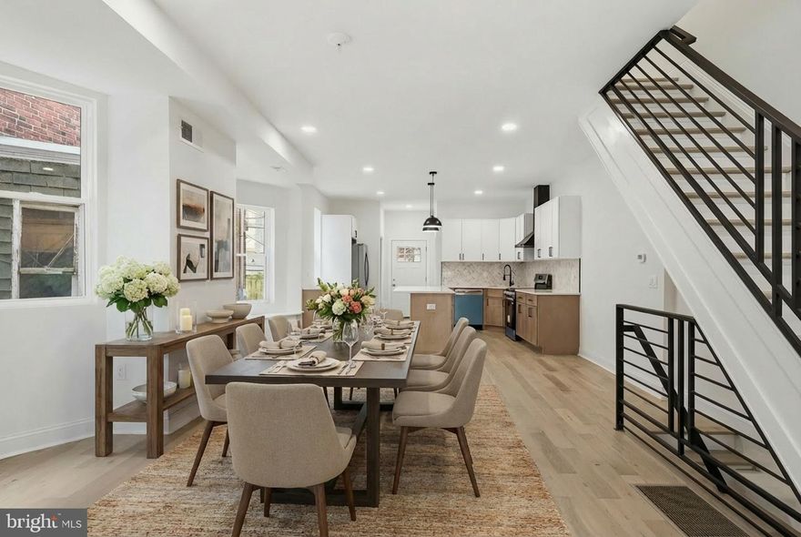 Welcome to 1214 S Wilton Street beautifully renovated from top to bottom with high end materials and modern finishes throughout. From the moment you step inside, you’re greeted by an expansive open concept layout that creates a bright and inviting atmosphere.

The main living space flows seamlessly into a stunning kitchen, featuring a massive island, sleek countertops, and premium cabinetry perfect for both everyday living and entertaining. Just off the kitchen, you’ll find a conveniently located laundry room and a stylish half bath. Step outside to enjoy a private, fenced-in backyard ideal for relaxing or hosting guests.

Upstairs, the home offers three generously sized bedrooms filled with natural light. The shared full bathroom showcases elegant tile work from tub to ceiling, while the primary bathroom provides a luxurious retreat to unwind at the end of the day. Beautiful natural hardwood flooring runs throughout both the main and second levels, enhanced by large windows that flood the home with sunlight.

The fully finished basement adds even more living space, complete with its own half bath and direct access to the rear yard perfect for a home office, gym, or additional entertainment area.

Conveniently located near West Philadelphia, University City, and major highways, this move-in-ready home truly has it all. Schedule your tour today!