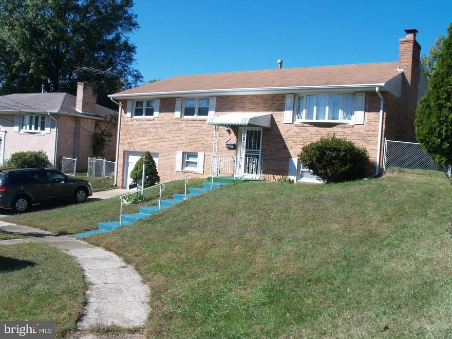 4 bedroom three bath brick split level on secluded lot at the end of a cul-de-sec.  Off street parking.  Spacious fenced in back yard with covered patio.  House is selling as-is.