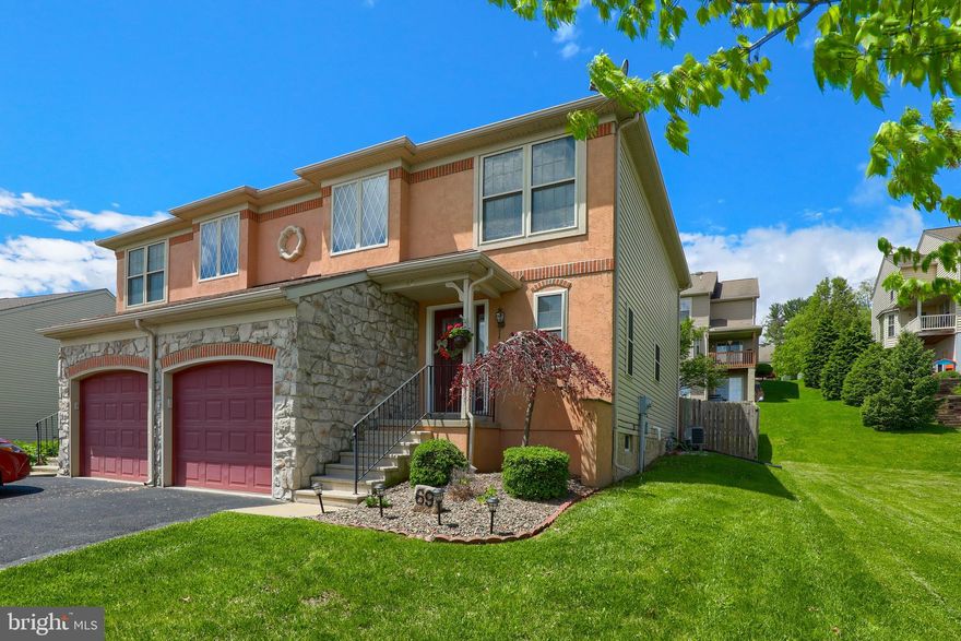 3 bedroom semi detached home in Contestoga Valley's Eagle View Estates.  This home features new paint, carpet, AC and water heater  along with efficient gas utilities.. Spacious primary suite with walk in closet and bath with double vanity.  Rear deck leads to fenced in backyard.