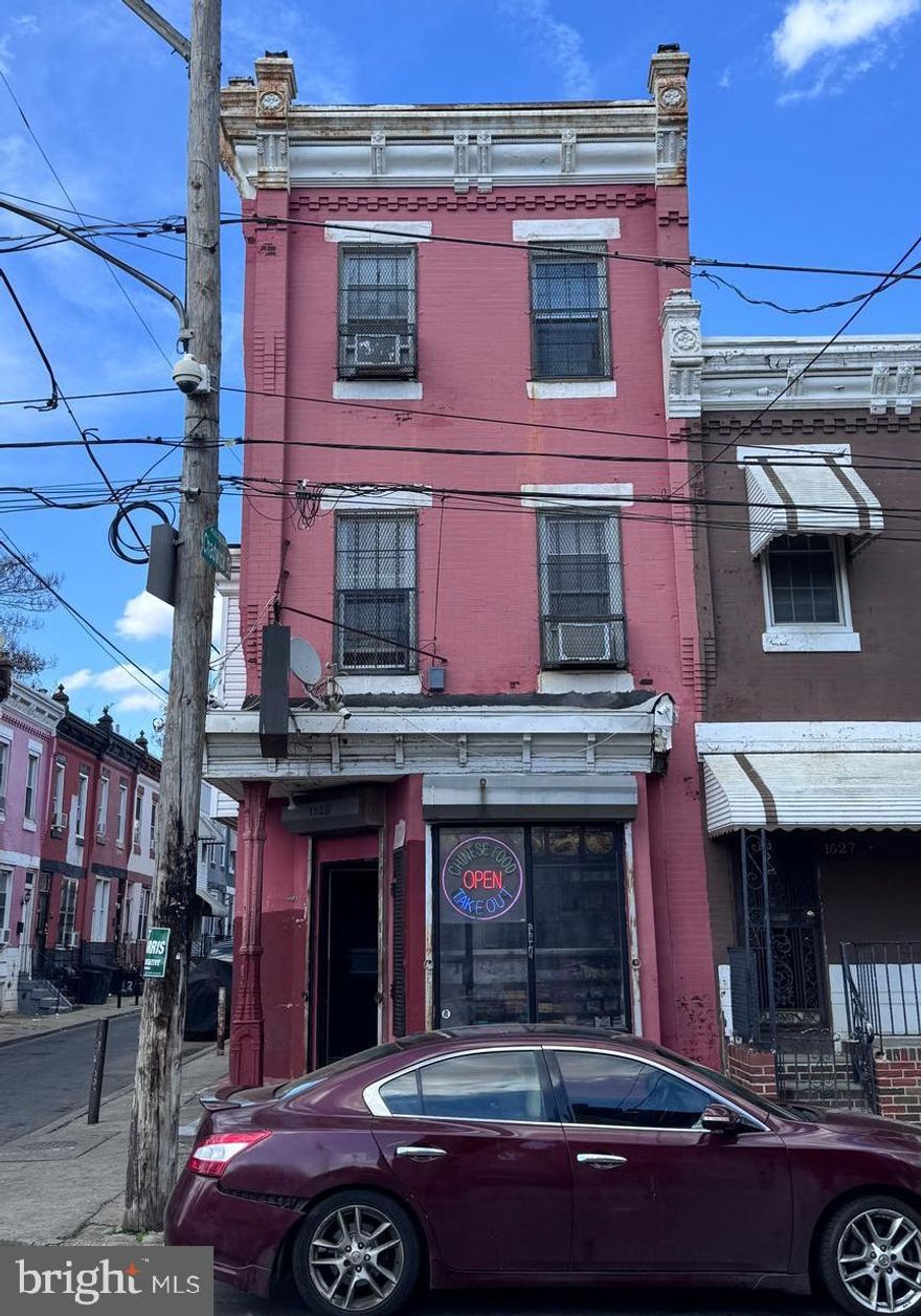 Excellent opportunity to own a mixed-use property being sold together with an established Chinese take-out business located at 1629 W Cumberland St, Philadelphia, PA 19132, this property offers approximately 2,010 Sq Ft of versatile space, ideal for an owner-operator or investor.
The first floor features a Chinese take-out restaurant, complete with 1 bathroom and access to a full basement for storage, providing practical space for supplies, equipment, and daily business operations. The take-out business is currently operating with strong business potential.
The upper level offers 4 spacious bedrooms and 1 full bathroom, with bright and airy rooms that provide comfortable living space. Perfect for owner occupancy, employee housing, or rental income potential.
Whether you are looking to run your own business, live above your storefront, or expand your investment portfolio, this property offers a unique live/work opportunity with income-producing potential.