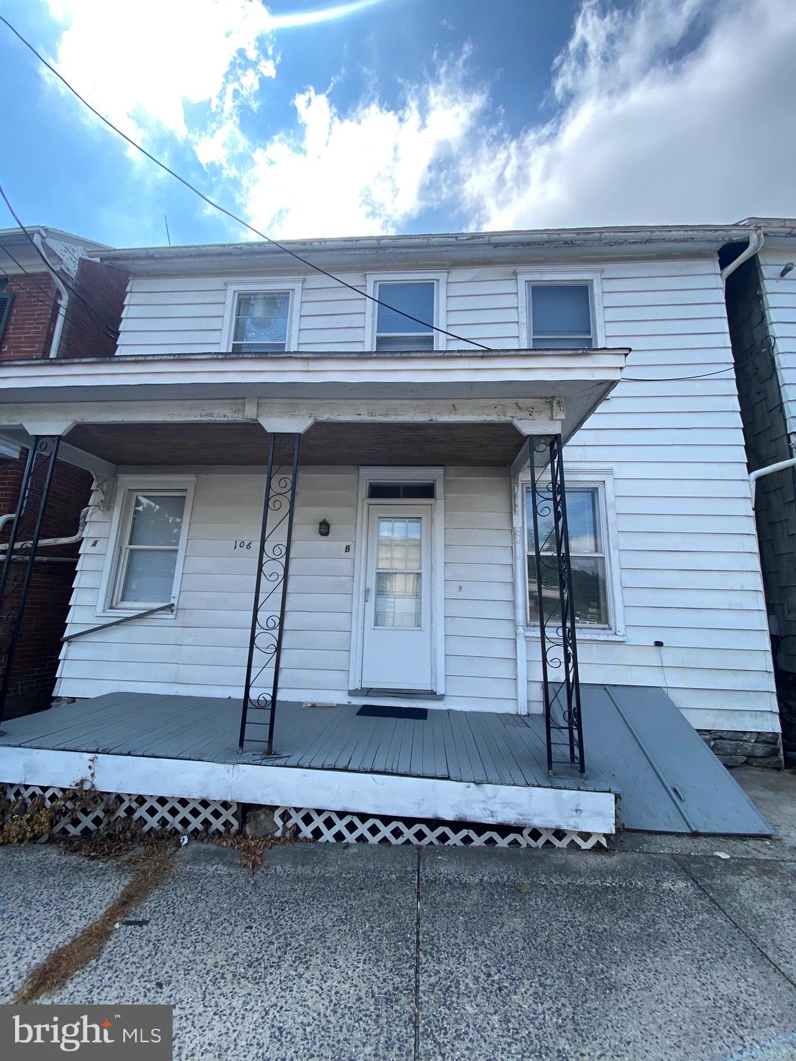 Come take a look at this 2 bedroom one bath apartment. This first floor apartment has easy access and off street parking. Laundry hook up in the updated kitchen. You can enter from the front of the building or the rear. Nice back yard.