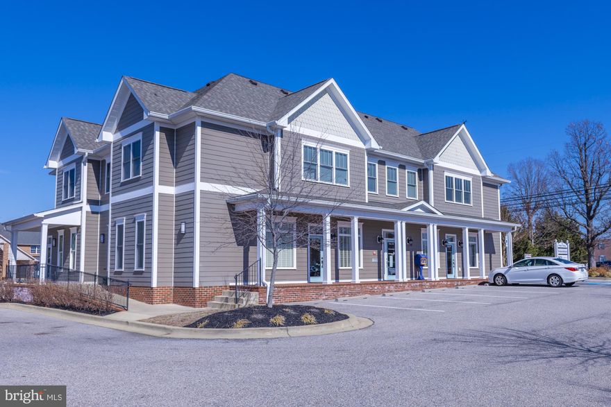 Modern Office Suite for lease. The property was built in 2014 and is located in central La Plata, MD, just a block away from the post office & courthouse, and other significant amenities... It has four residential apartments on the second floor and two commercial office suites on the first, with a total of 14 private parking spaces that give you and your client plenty of parking. This unit has two separate entrances. Sublet possible. Office consists of 3 traditional offices: 1 with a storage closet, 1 with a mounted TV, and 1 regular office. There is also 1 waiting room with adjacent reception/office space. Elegant conference room with built in cabinets and mounted TV. Space for your office printer and 2 filing cabinet storage. 1 Large bathroom for office space. Easy access from state highway 301. Each office suite has a separate kitchen and bathroom. See floor plan. The building is equipped with a state-of-the-art sprinkler and fire protection system.