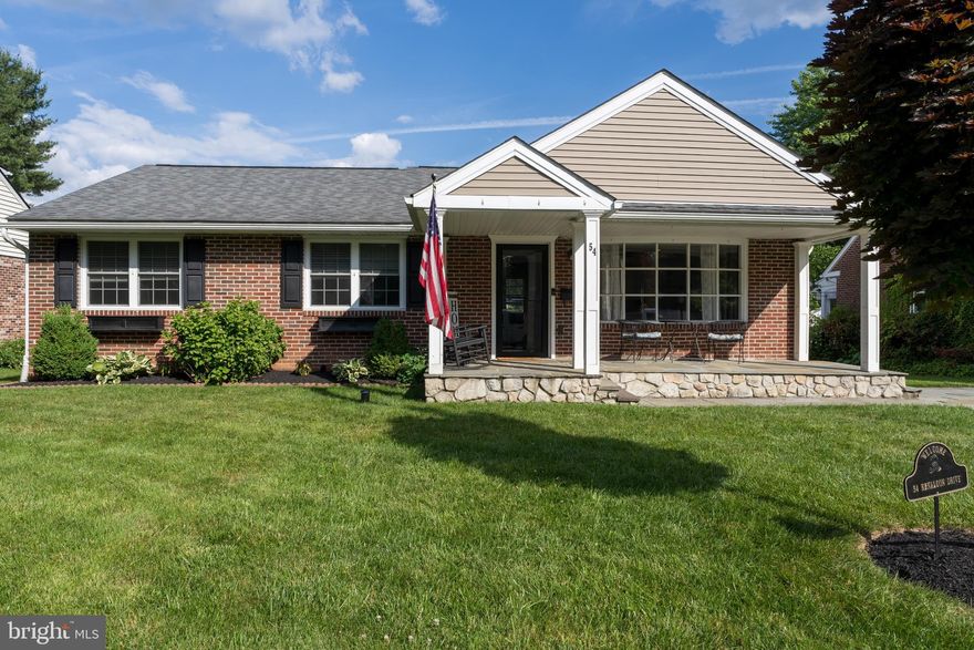 Welcome to 54 Kenalcon Drive, a single-family brick rancher exuding character and charm. This delightful home features a large front paver porch with stone accenting, perfect for relaxing. Step inside to an open-concept floor plan where a sundrenched living room with rich hardwood floors awaits. The space is enhanced by an overhead ceiling fan, recessed lighting, crown molding, and a bay window. The kitchen boasts white shaker-style cabinetry, stainless steel appliances, dark contrasting countertops, and a tile backsplash. An island with seating for three and modern fixtures completes this culinary haven. The corner dining area offers ample room for an extended family table and opens to a rear patio for those upcoming summer barbeques. Down the hall, discover the primary suite with a tray ceiling, overhead fan and lighting, a large closet, and an ensuite bathroom featuring a walk-in tile shower. Two additional generously sized bedrooms and a centrally located hall bathroom complete this wing. The fully finished basement is a versatile space, offering a large family room, separate playroom, recessed lighting, a private office, and a fourth bedroom with an adjoining full bathroom, perfect for extended stay guests. A convenient laundry room is also located on this level. Outdoors, enjoy a large paver patio surrounded by mature landscaping on a large level lot in a quaint community. Take a tour and explore all that downtown Phoenixville has to offer, from shops and restaurants to boutiques.