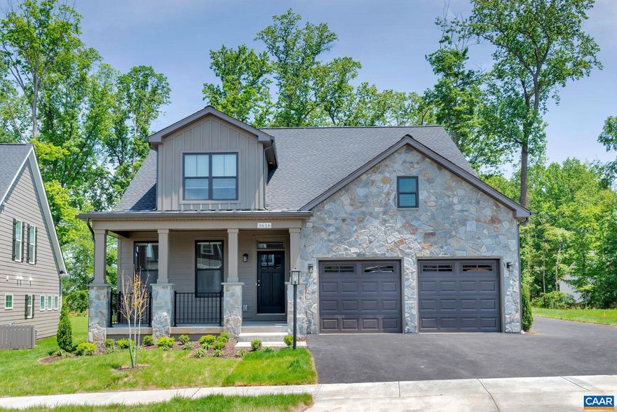 Completion for August Delivery  -  The Mulberry in Meadow Brook features welcoming front porch ? a true main level living floorplan! Light filled w/ 9? ceilings on main level ? open concept great room with vaulted ceiling and linear fireplace, dining and large kitchen w/ 2 pantries and an oversized double-sided island, super large mudroom with laundry. Generous sized primary suite w tray ceiling and walk in closet and large bathroom, additional bedroom and office w/ ensuite bathrooms on main level, and additional bedroom, full bath and large loft on 2nd floor!  Large covered Trex deck gives additional space to enjoy the large private wooded backyard! All finishes selected by our interior designer! HERS scored by a third party to ensure quality, comfort, and peace of mind. Similar photos.,Granite Counter,Maple Cabinets