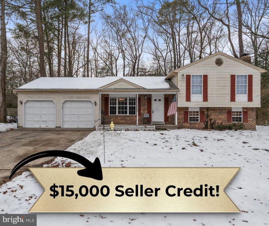 $15,000 SELLER CREDIT!!

Charming, full of potential, and tucked into one of Lexington Park’s quieter, tree-lined pockets, this 4-bedroom, 3-bath split-level home sits on .33 acres surrounded by mature trees, offering privacy, character, and room to breathe.

Step inside to a vaulted living room that instantly feels open and inviting—light pours in, ceilings soar, and the layout flows effortlessly into the heart of the home. The eat-in kitchen connects seamlessly to a formal dining room, where French doors open to a deck made for cookouts, summer evenings, and effortless entertaining. Whether it’s weekend brunch or hosting friends, this partially open floor plan was designed to bring people together.

Downstairs, the vibe shifts to cozy and comfortable. Picture curling up by the wood-burning fireplace, the big game on, movie nights that turn into traditions, and game nights that go late. Tucked just off this space is a cozy lower-level bedroom with a full bath—perfect for guests, a private home office, or a quiet retreat of its own.

Upstairs, three additional bedrooms and two full baths provide flexibility for everyday living and growing needs. The home offers a solid foundation and timeless features—ready for a little vision and personal touch to truly shine.

With mature landscaping, a peaceful setting, and classic split-level charm, this property is a standout opportunity to create something special in one of Lexington Park’s more serene neighborhoods.

Comfortable. Inviting. Full of possibility.
This is a home where your next chapter starts feeling right the moment you walk in. Schedule your private showing today as this home is priced to move quickly!