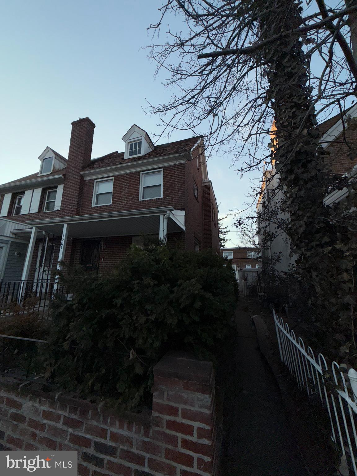 Great deal in the West Oak Lane Neighborhood of Philadelphia, PA over on 1507 E Duval St, Philadelphia, PA 19138.It's a 3 Bedroom with 2.5 bath and has 1,404 sq. ft. Perfect for investors or savvy buyers.
This property offers endless possibilities: flip it, rent it, hold it, or customize it to suit your vision! Price Reduction due to Issues with Joists on the 2nd floor.