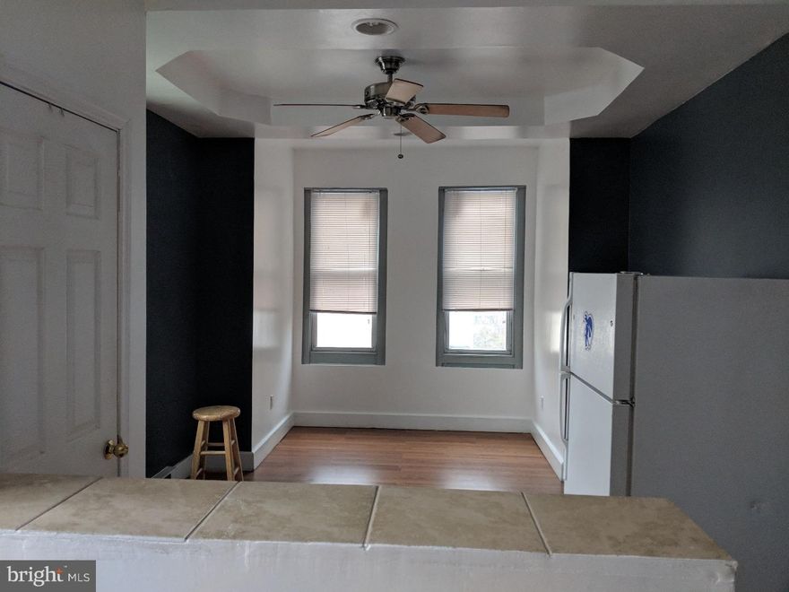 Rear facing studio apartment in a private building that is only a twelve minute walk to Temple's campus. It is one of on four units in the building and has separately metered electricity. Freshly painting and recently renovated, make this space your home!  Laundry is off site. In addition to the grocery stores and many restaurants nearby, Center City is easily accessible by subway or bus. The Susquehanna-Dauphin subway stop is eight blocks away and the 33 bus can be picked up on 22nd street.  First month's rent and security required. $25 application fee per applicant.