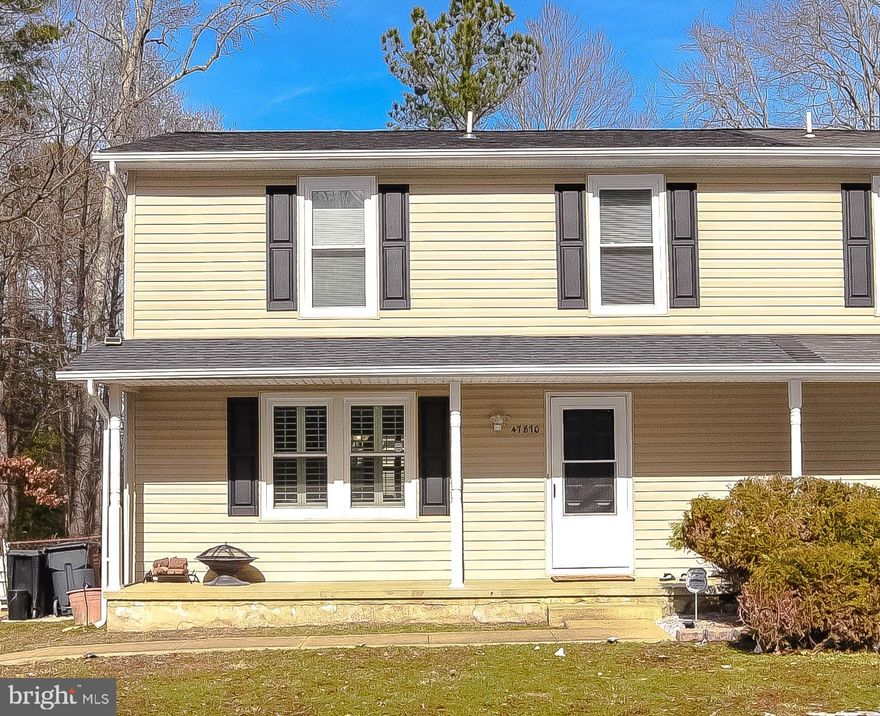 Everything is updated in the semi detached home.  3 good sized bedrooms, 1 and 1/2 baths.  Situated on .44 acres.   Fenced backyard.  New roof is less than 1 year old.  The front door has been replaced as well as a newly installed flooring in the kitchen and dining room.  New carpet installed on stairs.  Bamboo flooring in Living room and all bedrooms.  Updated baths.  New Plantation shutters!  Siding and Windows are 6 years old.  HVAC is 7 years old and there is also auxiliary baseboard heat.  There is nothing that needs to be done in this home!! Move in ready! 
This home makes a great first time home or investment property!!  Only minutes to PAX.  Own and pay less than renting.