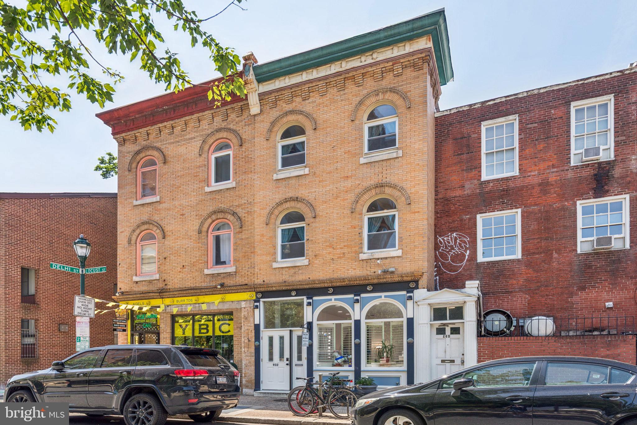 Pristine and commercially zoned (CMX2) this boutique building is currently configured as two units. Located in the heart of Center City and the Washington Square West neighborhood directly across the street from Jefferson Medical College’s park-like campus with non stop pedestrian traffic passing by every day. Currently used on the ground floor and finished basement as a long term established hair salon which has a full bathroom as well as a kitchenette, washer/dryer and a sweet rear patio. The second and third floors are a self contained bi level one bedroom one bath apartment with a perfect galley kitchen, full bath and washer/dryer. Both units are turnkey perfect with separate utilities, gas and electric. The apartment has its own entrance from within the street level vestibule. All mechanicals are in tip top condition as this building has been impeccably maintained. Perfect for an owner occupied business and residence, lease both units or reconfigure to your needs. Currently owner occupied, this building will be delivered vacant. Two blocks to Washington Square. Washington Square Hardware, Locust Bar, Yellow Bicycle Cafe and the stores of 10th Street adjacent and just around the corner. PATCO station at the corner of 10th & Locust.