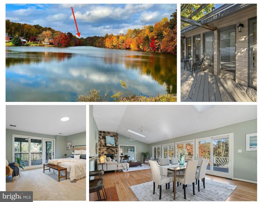 ** WATERFRONT home on Lake Merle in Lake Linganore.  This home has been updated, repainted and refurbished throughout. On the main level, the kitchen opens to a generous dining area and a large great room with vaulted ceiling, skylights and wall to wall glass overlooking the water. There is an additional room off the great room which could be used as a work-from-home office, playroom, TV room or by adding a door, a 4th bedroom. The upper-level deck runs the entire length of the home, with doors opening from every room, and overlooks the water. And to add to your outdoor experience there is a huge screened in porch right off the kitchen / dining room. The completely out of ground lower level consists of 3 generous bedrooms, all with views of the water and doors opening to the lower deck. The primary bedroom has an en-suite bathroom, walk-in-closet and for those cold winter nights, a cozy corner wood burning fireplace. There is an additional hall bath and washer and dryer are on this level. The lower deck is covered and also runs the entire length of the home so there are ample places to enjoy outdoor living and lake life. There is driveway parking and one dedicated spot on the parking pad at the street. This home has an opportunity to have its own dock, and the Meadows community park with beach sand, dock, bar-b-que & picnic facilities and tot lot is just steps away. Lake Merle is a smaller lake in the greater Lake Linganore community, but you will have access to everything the Lake Linganore has to offer - Deep Navigable lake, multiple sandy beached, multiple pools, boating, fishing, swimming, tennis, basketball, beach volleyball, nature & bike trails, Frisbee golf, pickleball, Event Tent, Farmers Markets, Summer Concert Series under the stars, playgrounds and so much more! Come and see for yourself.