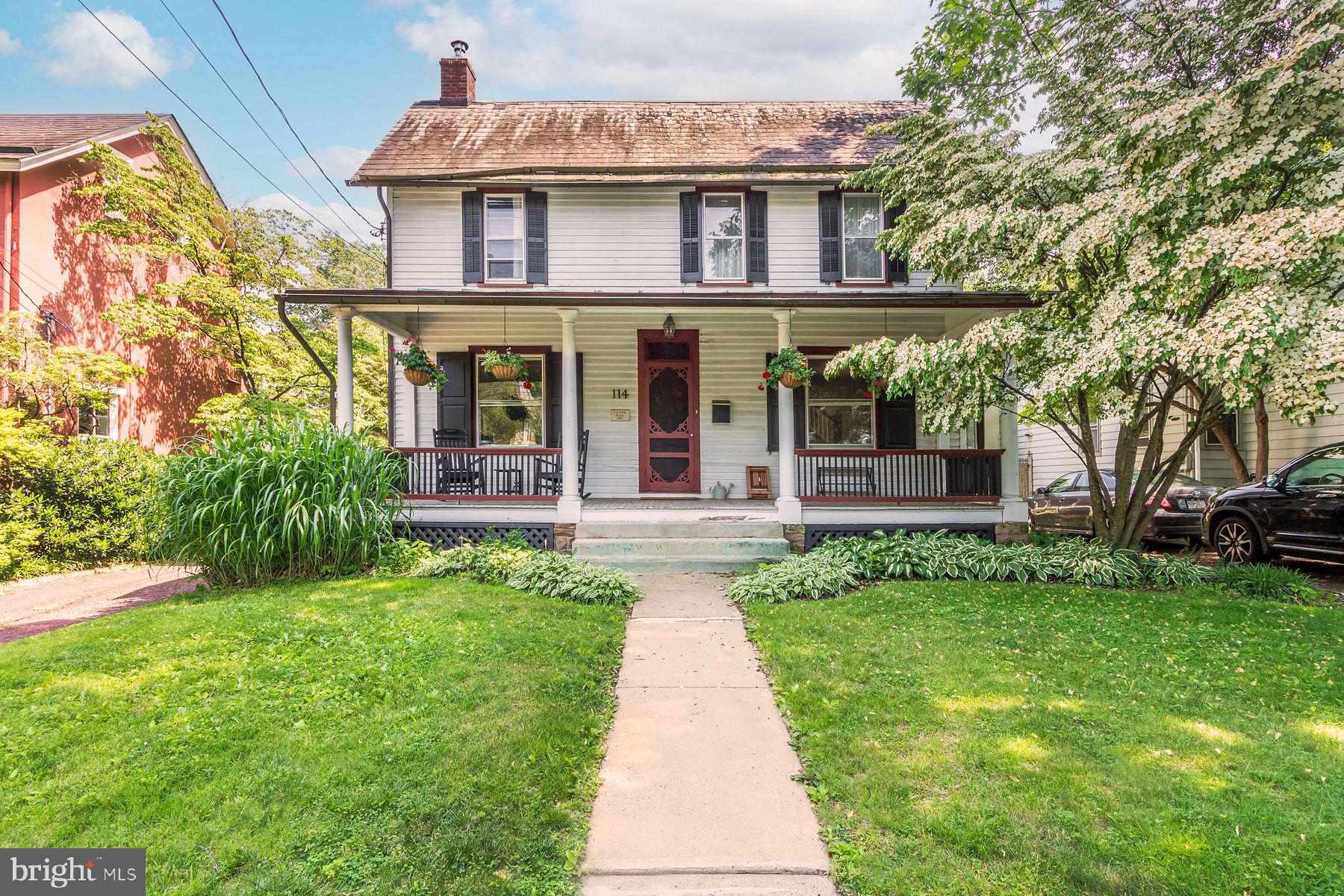 Tucked in the heart of Doylestown Borough just steps from the Michener Art Museum, this 3-bedroom, 1-bath single-family home offers timeless character and unbeatable walkability.
This two-story residence features a welcoming front porch, a charming side porch, and a private rear yard—perfect for enjoying the outdoors. Inside, original details throughout the home provide warmth and historic appeal. Off-street parking and a detached barn offer valuable convenience and bonus storage.
This property is being sold as is. A wonderful opportunity for those looking to renovate or invest in one of Bucks County’s most desirable locations, within the award-winning Central Bucks School District.